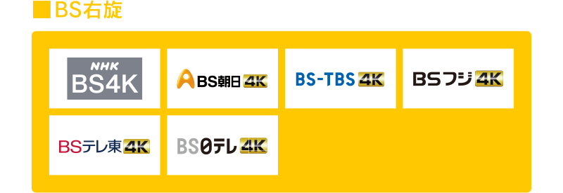 ■BS右旋 従来のBS/CS110度アンテナでも受信が可能です。