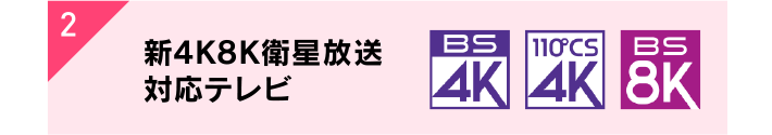 2. 新4K8K衛星放送対応テレビ
